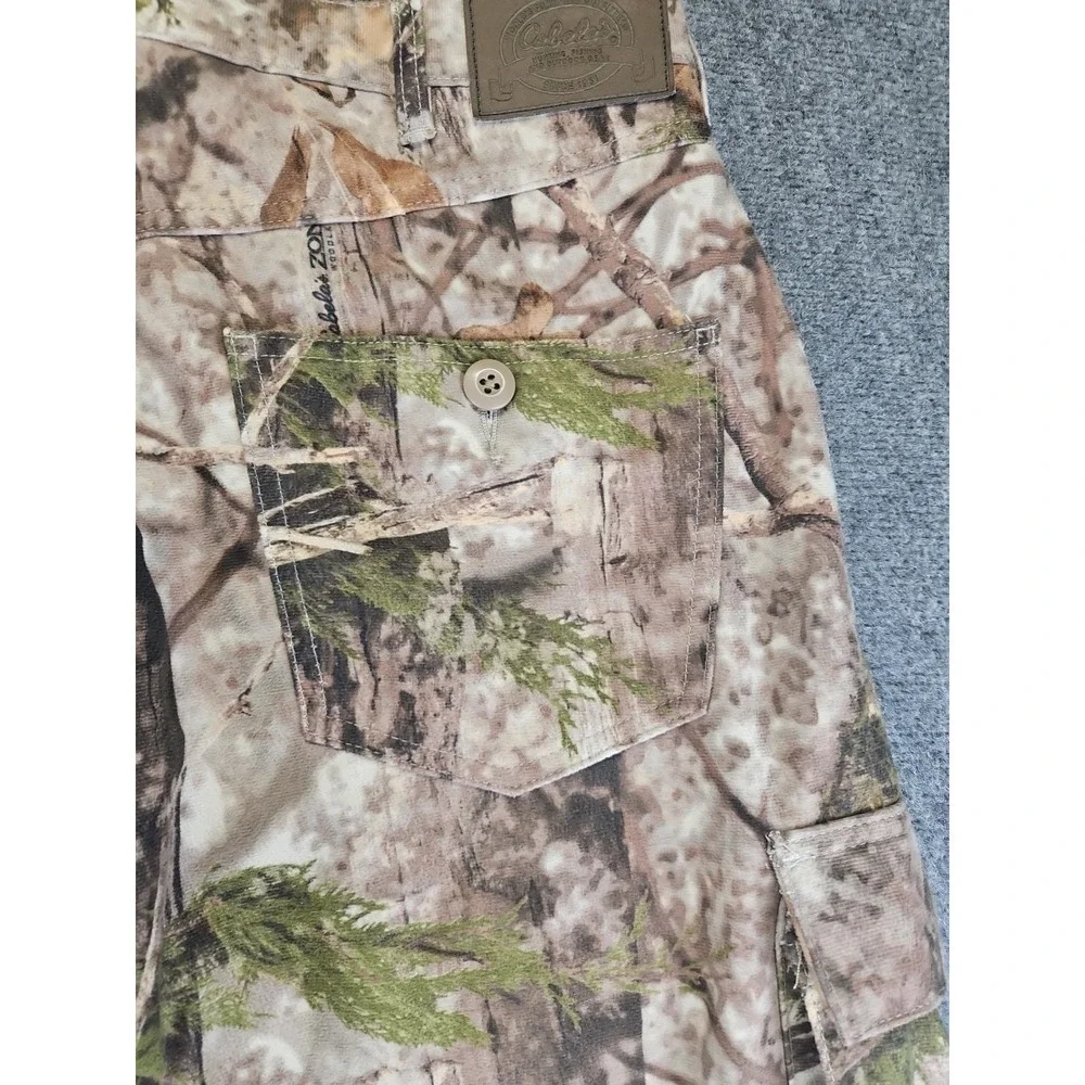 Cabela's ZONZ Woodlands Mens 34 Reg Camouflage Cargo Hunting Pants 1493